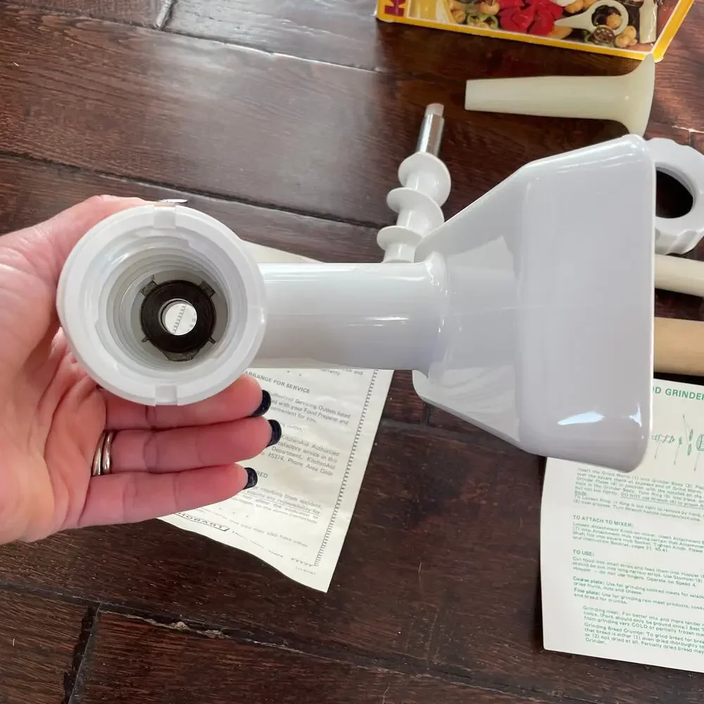 KitchenAid Food Grinder Attachment Model FG-A Vintage w Box READ FLAWED